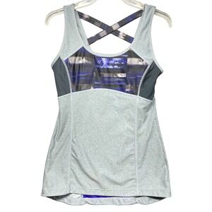 MPG‎ Sport Women's Athletic Tank Top Crossback Blue Purple Grey Size M
